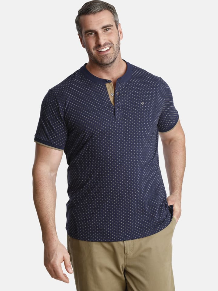 Charles Colby T-Shirt DUKE COLIN in dunkelblau günstig kaufen 4XL