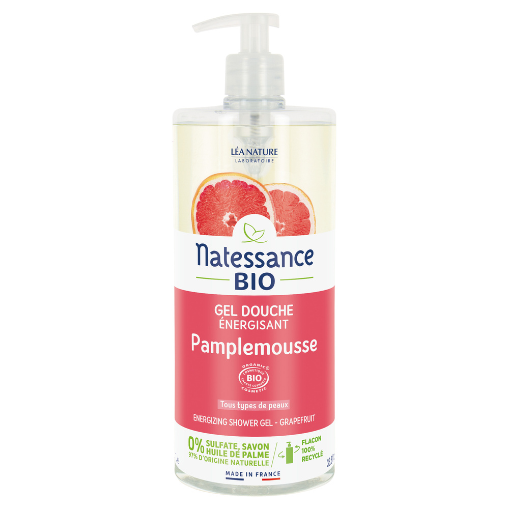 natessance Gel douche vivifiant Pamplemousse Gel douche