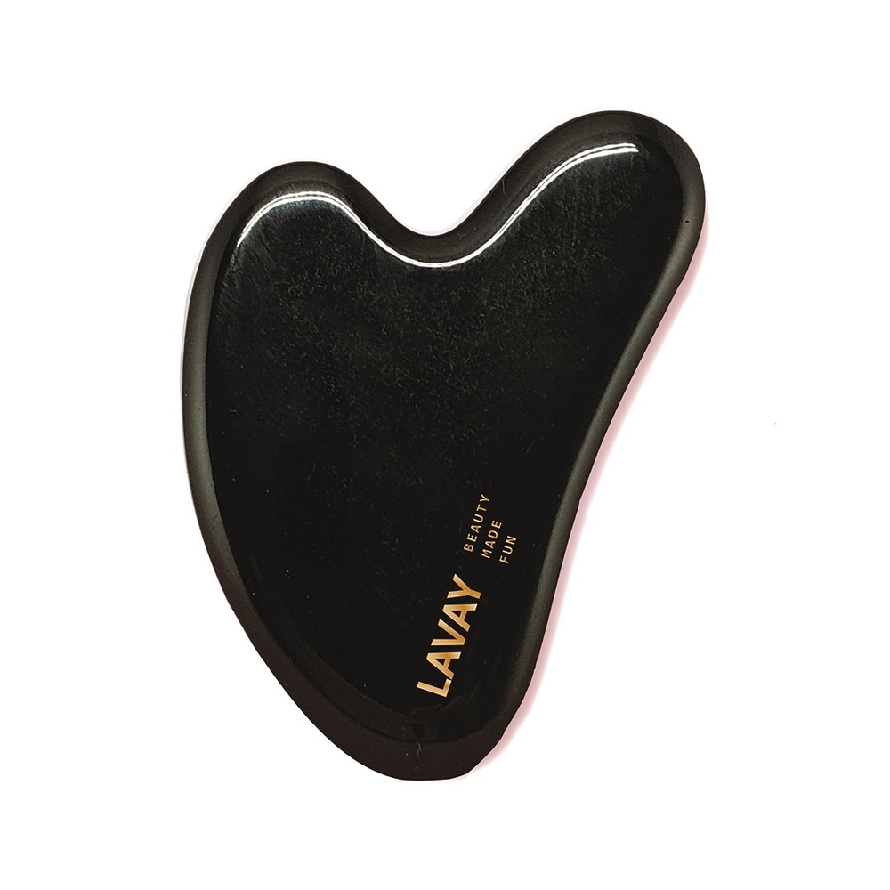 Lavay Paris Gua Sha Liftant Visage en obsidienne noire Accessoire de Massage