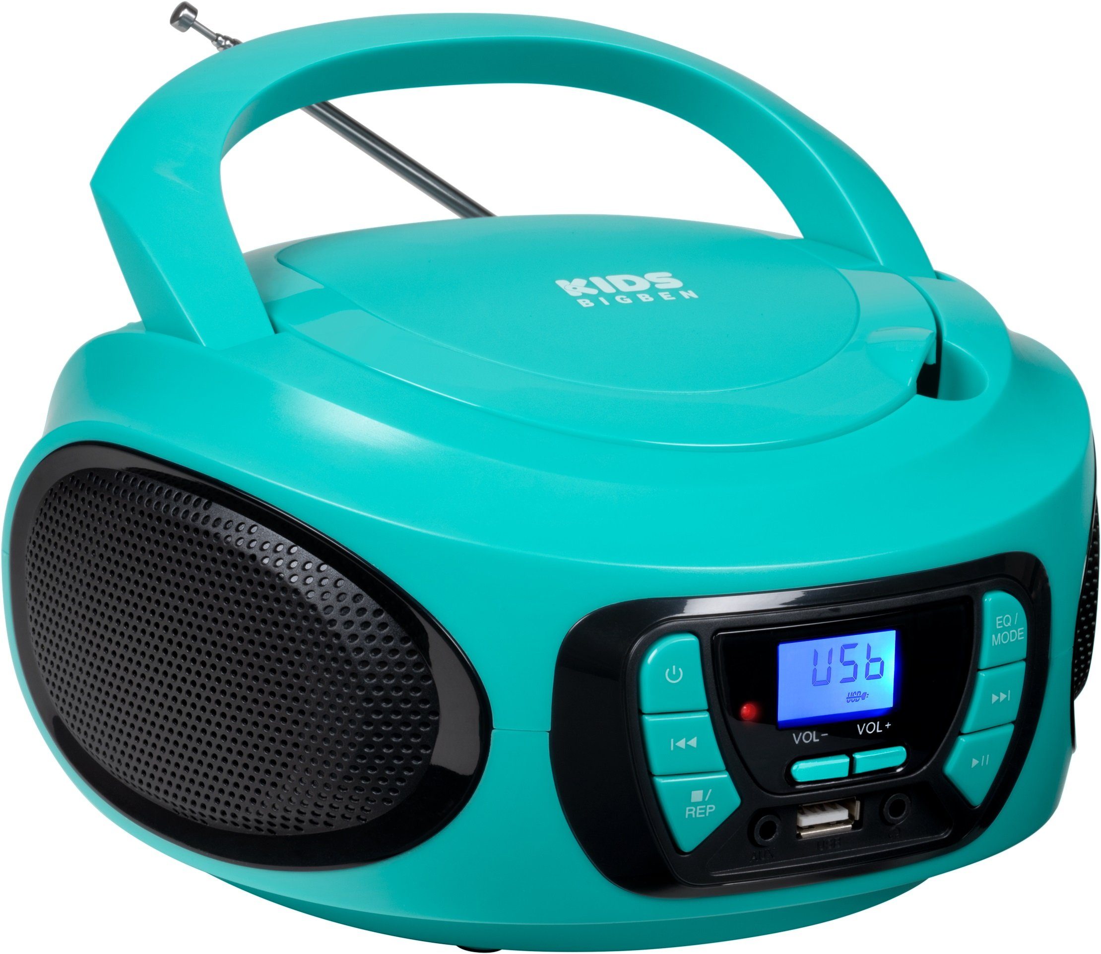 BigBen Kids Tragbares CD/Radio AU387315 USB/BT blau CD-Radiorecorder (FM-Tuner)