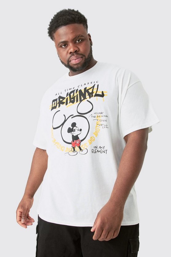 Plus Oversize T-Shirt mit lizenziertem Mickey Mouse Print