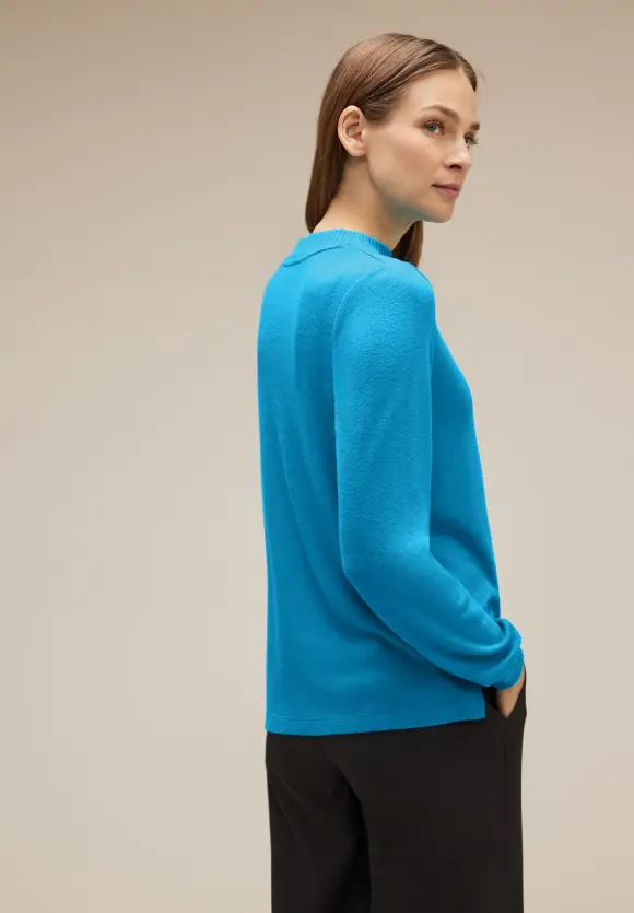 Street One Cosy Shirt mit Stehkragen