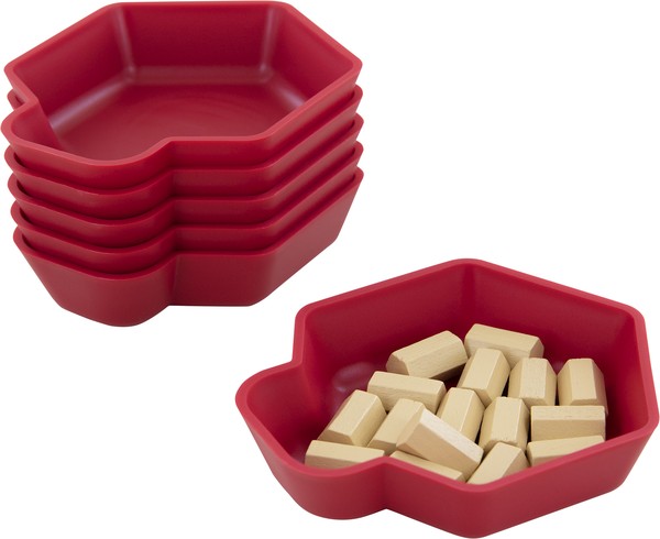 6er-Pack Shell Tokenhalter/Schälchen ROT