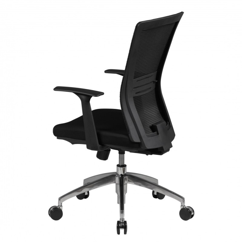 Amstyle Bürostuhl Baseline Schwarz Schreibtischstuhl Chefsessel Drehstuhl mit Synchronmechanik & Armlehnen