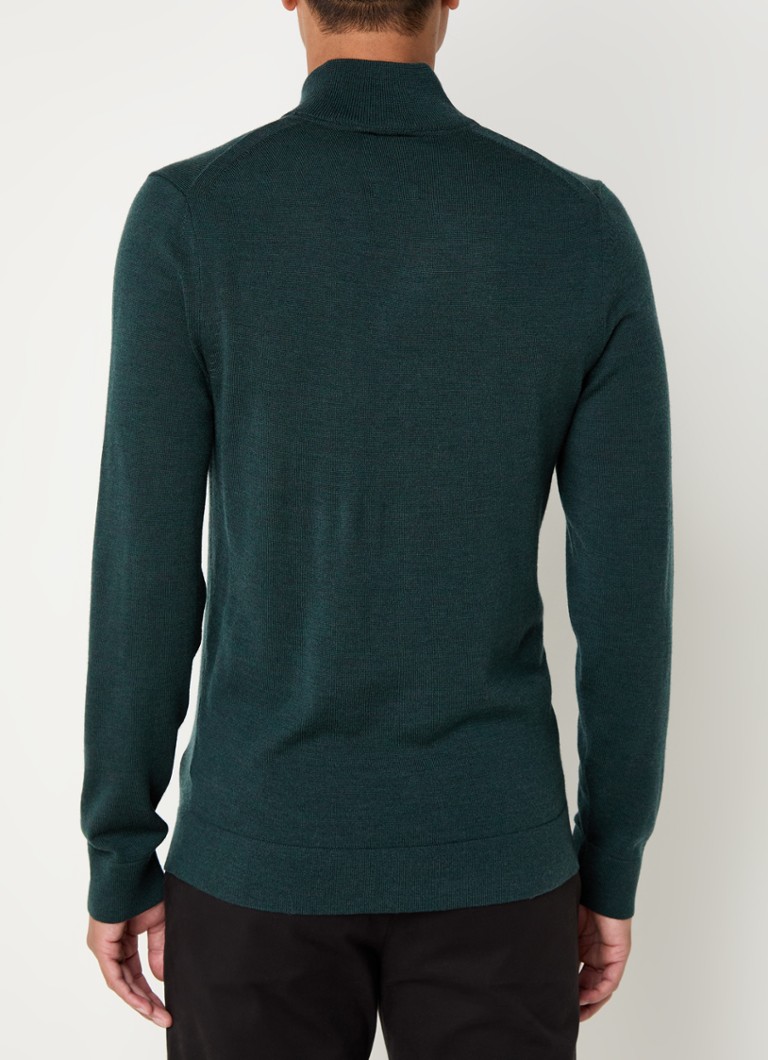 Calvin Klein Fine-knit wool pullover with logo embroidery
