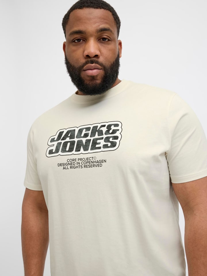 JACK & JONES PLUS T-shirt in Sweet Corn günstig kaufen