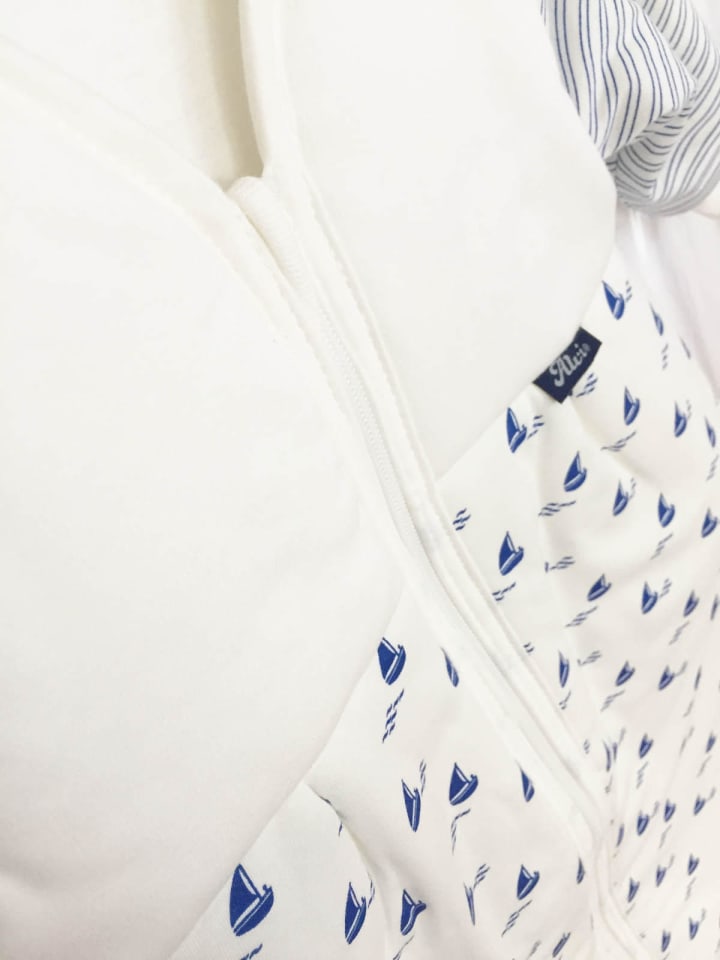 Alvi Schlafsack Mäxchen Thermo mit Arm Exklusiv in Little Sailor günstig kaufen 70
