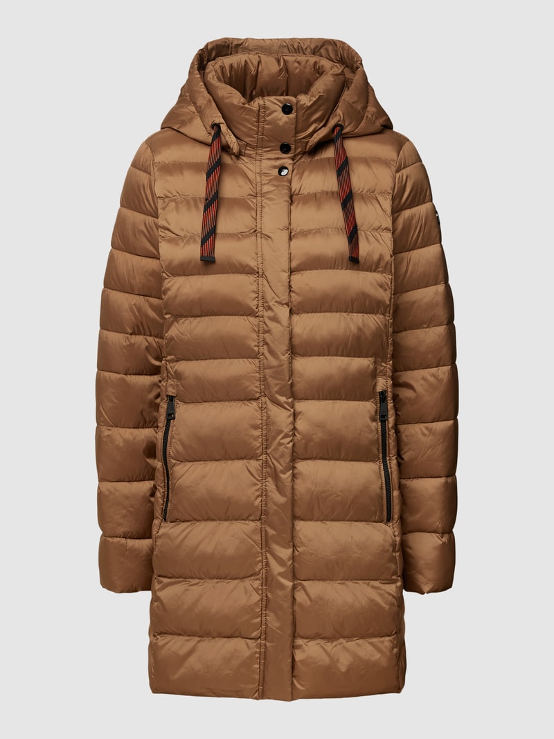 Jacke mit Label-Detail in taupe