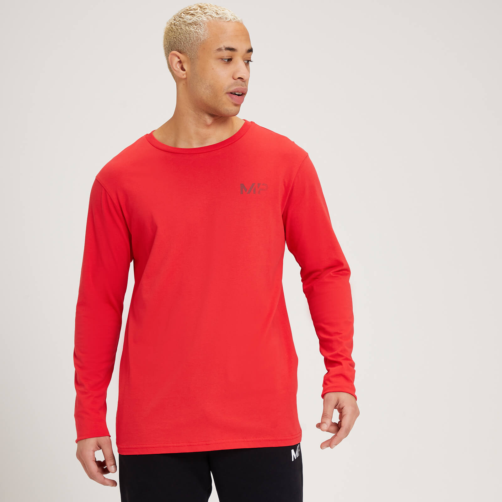 T-shirt à manches longues MP Fade Graphic pour hommes – Rouge danger