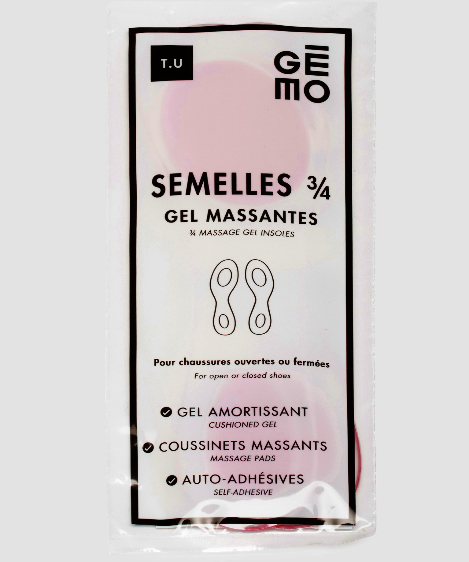 Semelles 3/4 en gel massantes blanc | GEMO