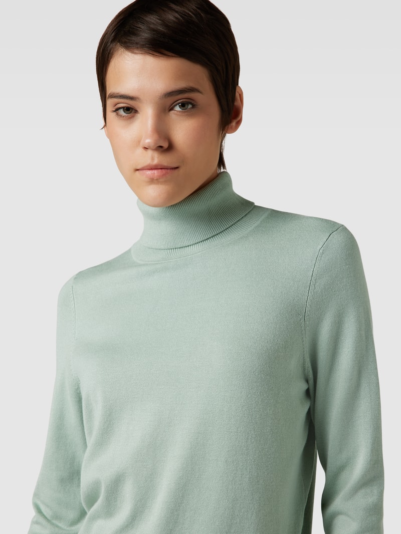 Longsleeve mit Rollkragen in schilf