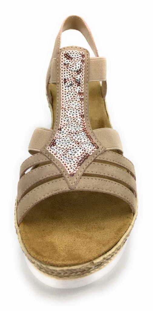 RIEKER Plateau Sandalen rose