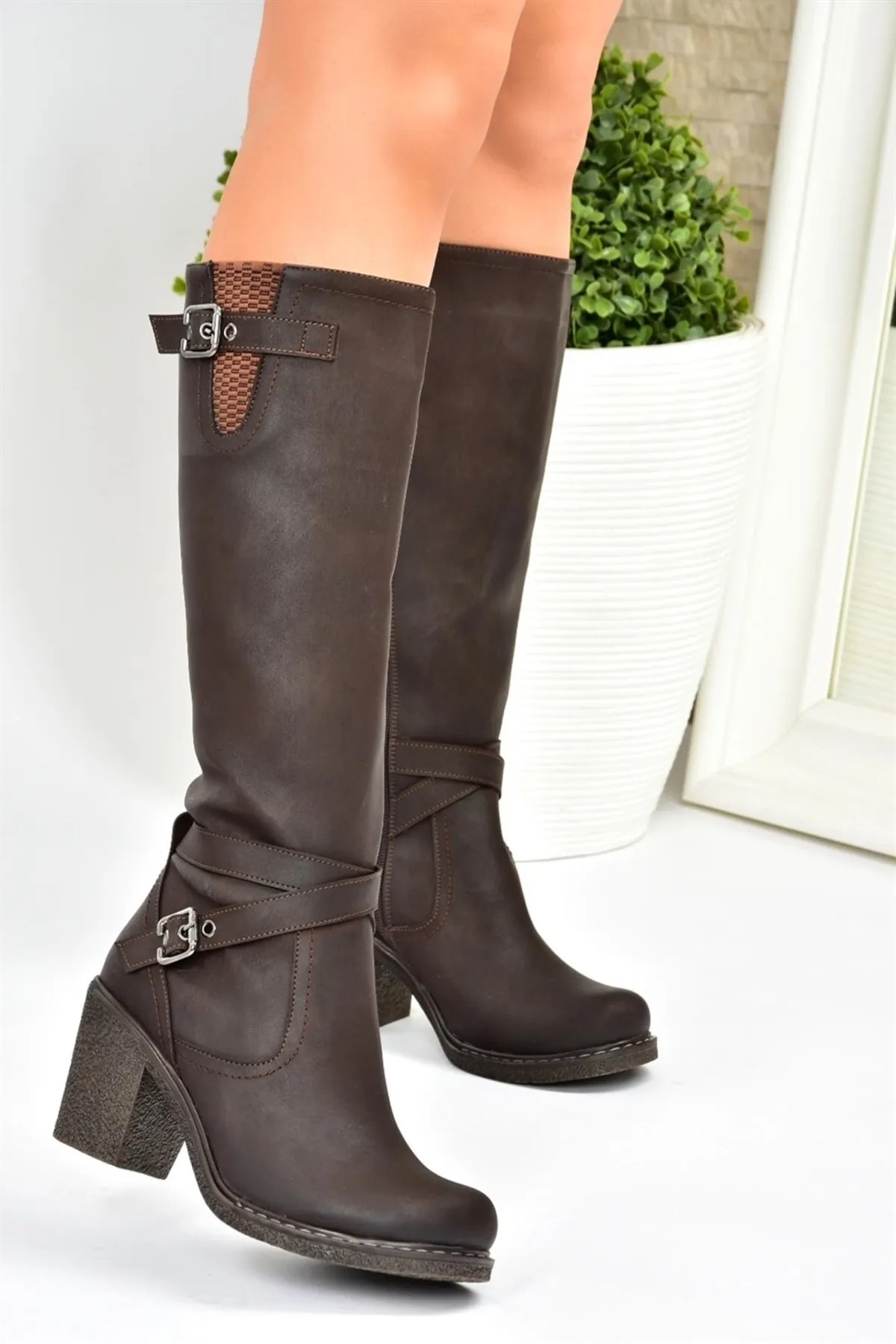 Fox Shoes  Braune Damenstiefel C674250109