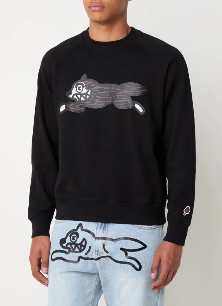 ICECREAM  Woodgrain Running Dog sweater met logoprint