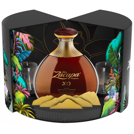 RHUM ZACAPA XO - EN COFFRET FLORAL 2 VERRES