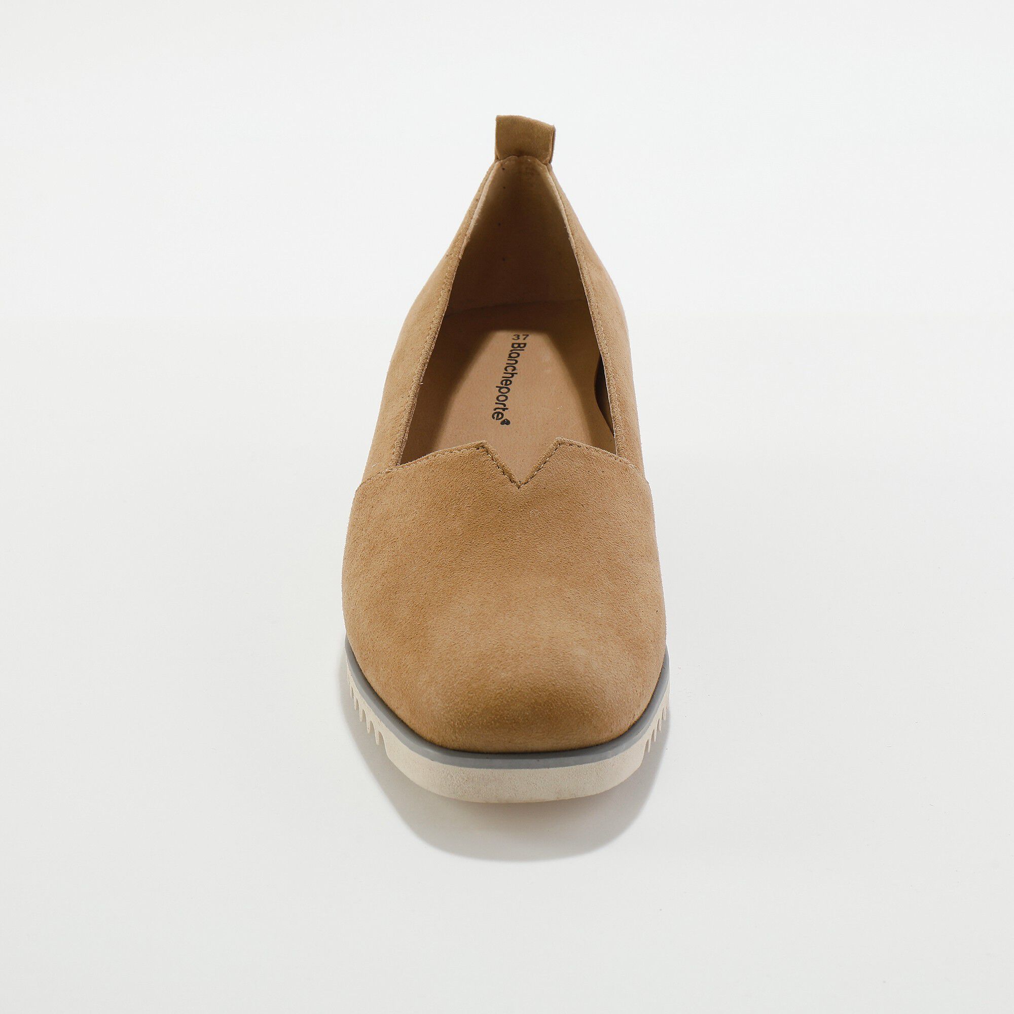 Ballerines compensées en cuir