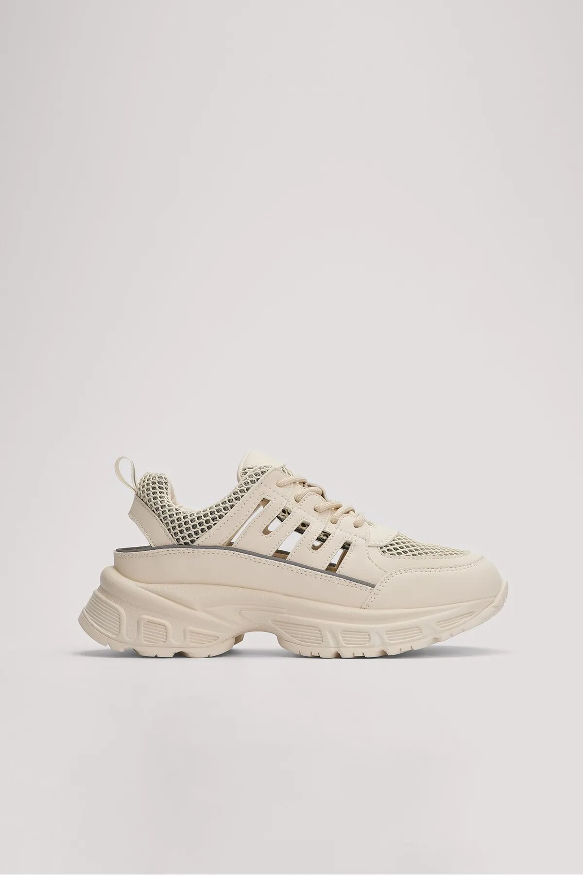NA-KD  Sneaker - Beige - Flacher Absatz
