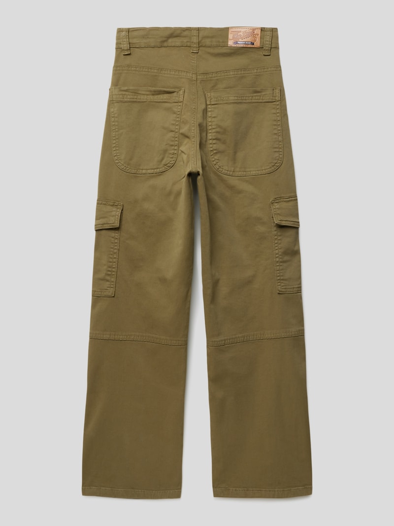 Cargohose mit Knopf- und Reißverschluss in schilf