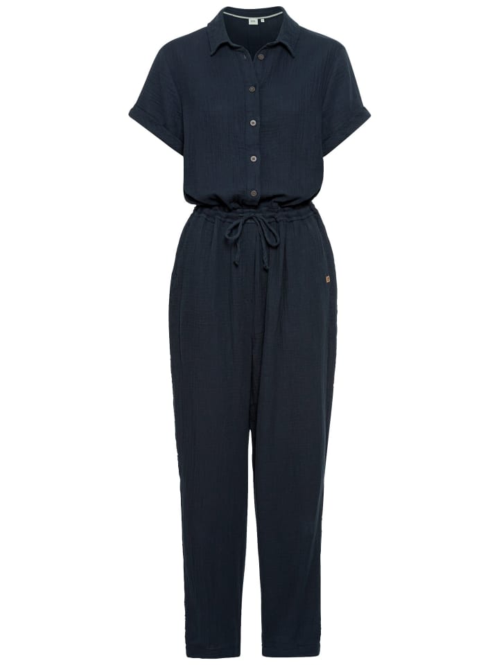 Camel Active Jumpsuit aus sommerlichem Musselin in Blau günstig kaufen