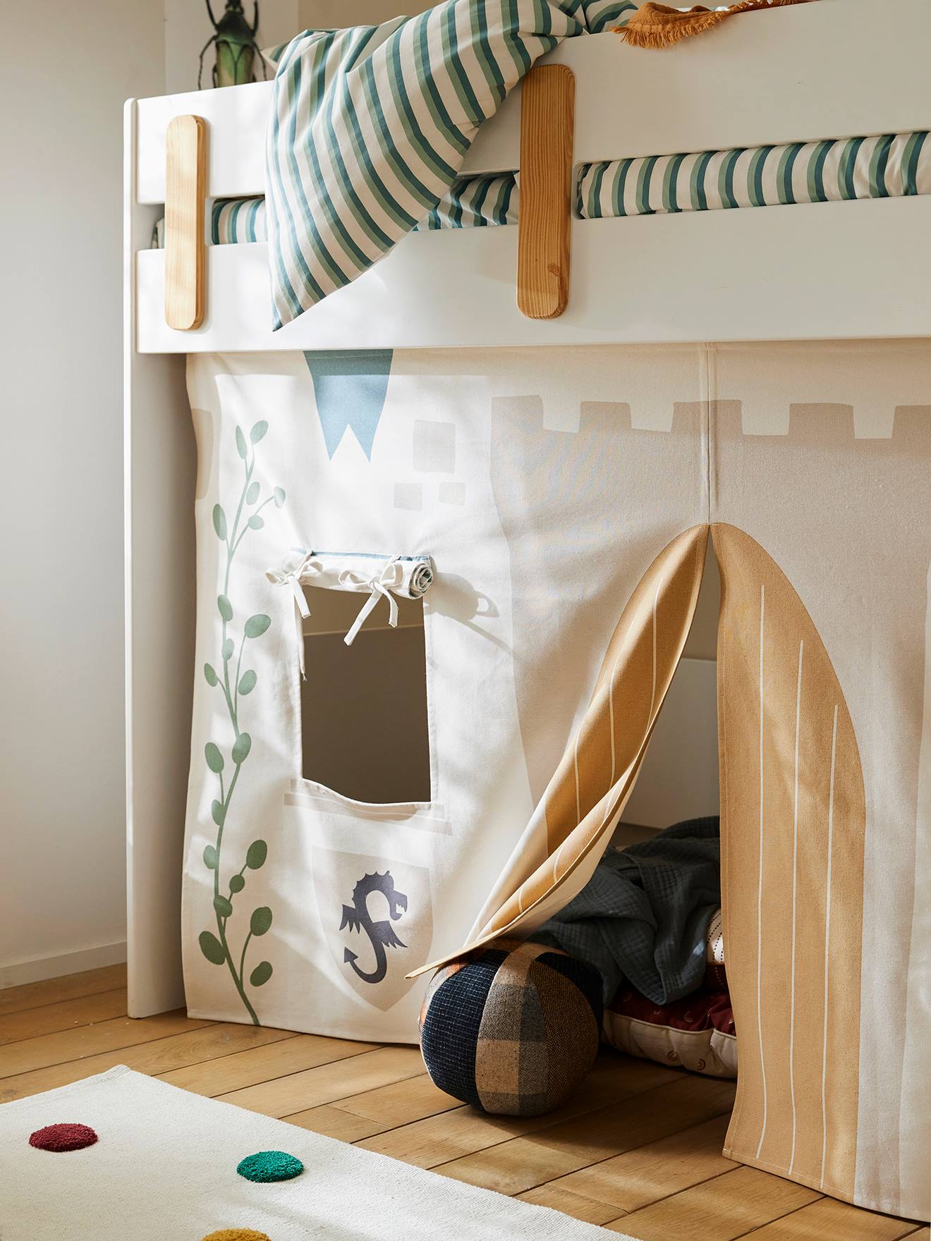 Vertbaudet Kinder Hochbett EVEREST - rosa