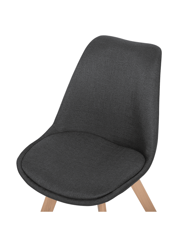 Beliani 2er-Set Esszimmerstuhl DAKOTA II in Grau/Heller Holzfarbton günstig kaufen onesize