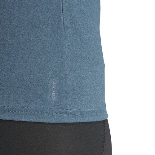 DAMEN SHIRT AEROREADY TRAIN ESSENTIALS MINIMAL BRANDING V-NECK