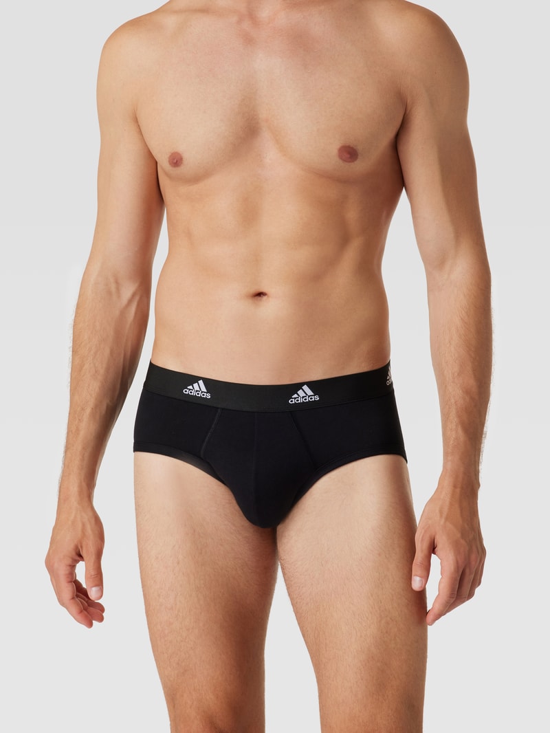 Slip mit Logo-Bund im 3er-Pack in rot