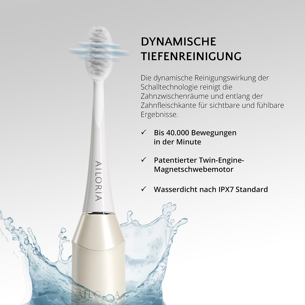 Ailoria Shine Bright Schallzahnbürste Weiß