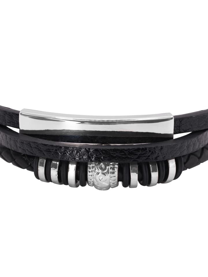 Steel_Art Lederamband Herren Ocean silberfarben matt in silberfarben matt günstig kaufen
