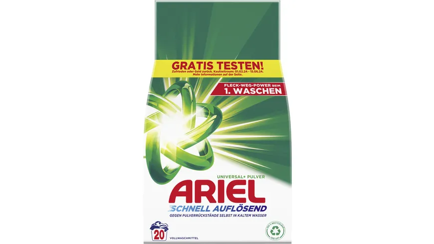 Ariel schnell auflösend Universalpulver 1.2 kg
