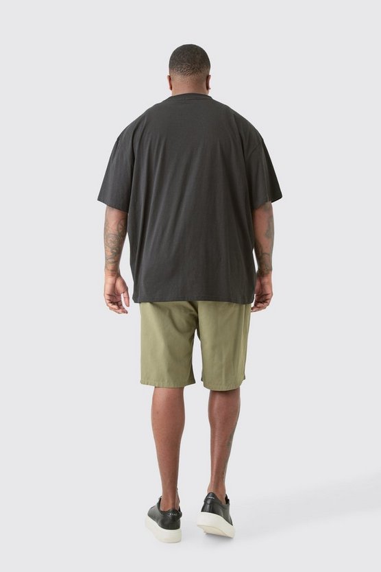 Plus lockere Khaki-Shorts