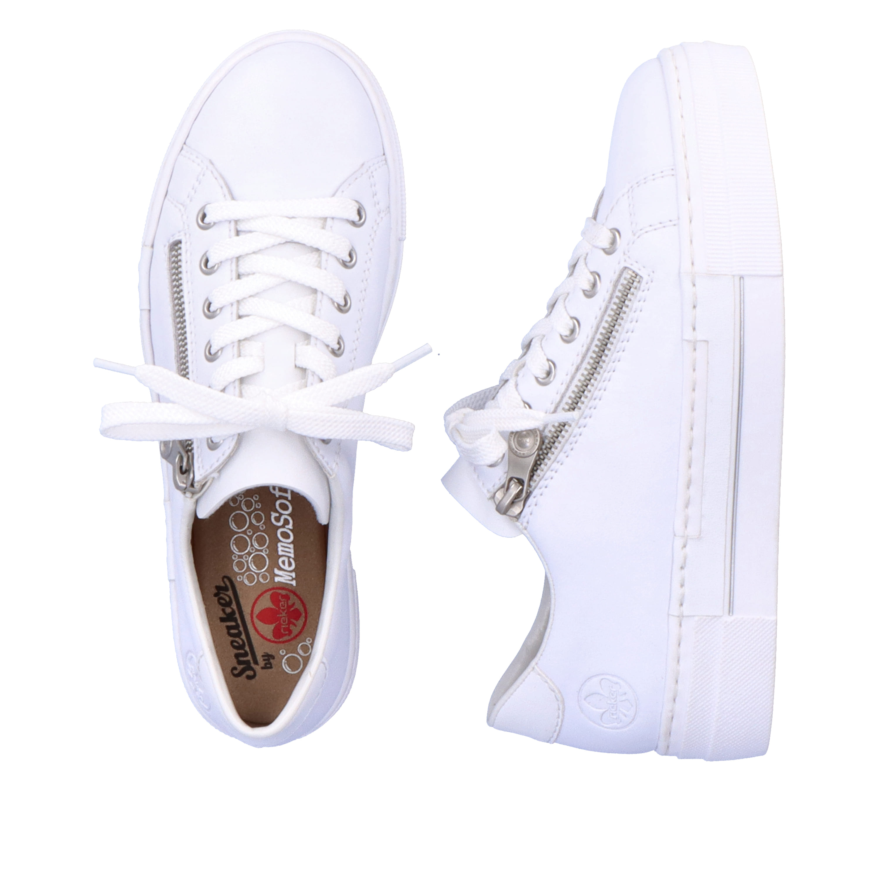 Rieker Damen Sneaker Low reinweiss