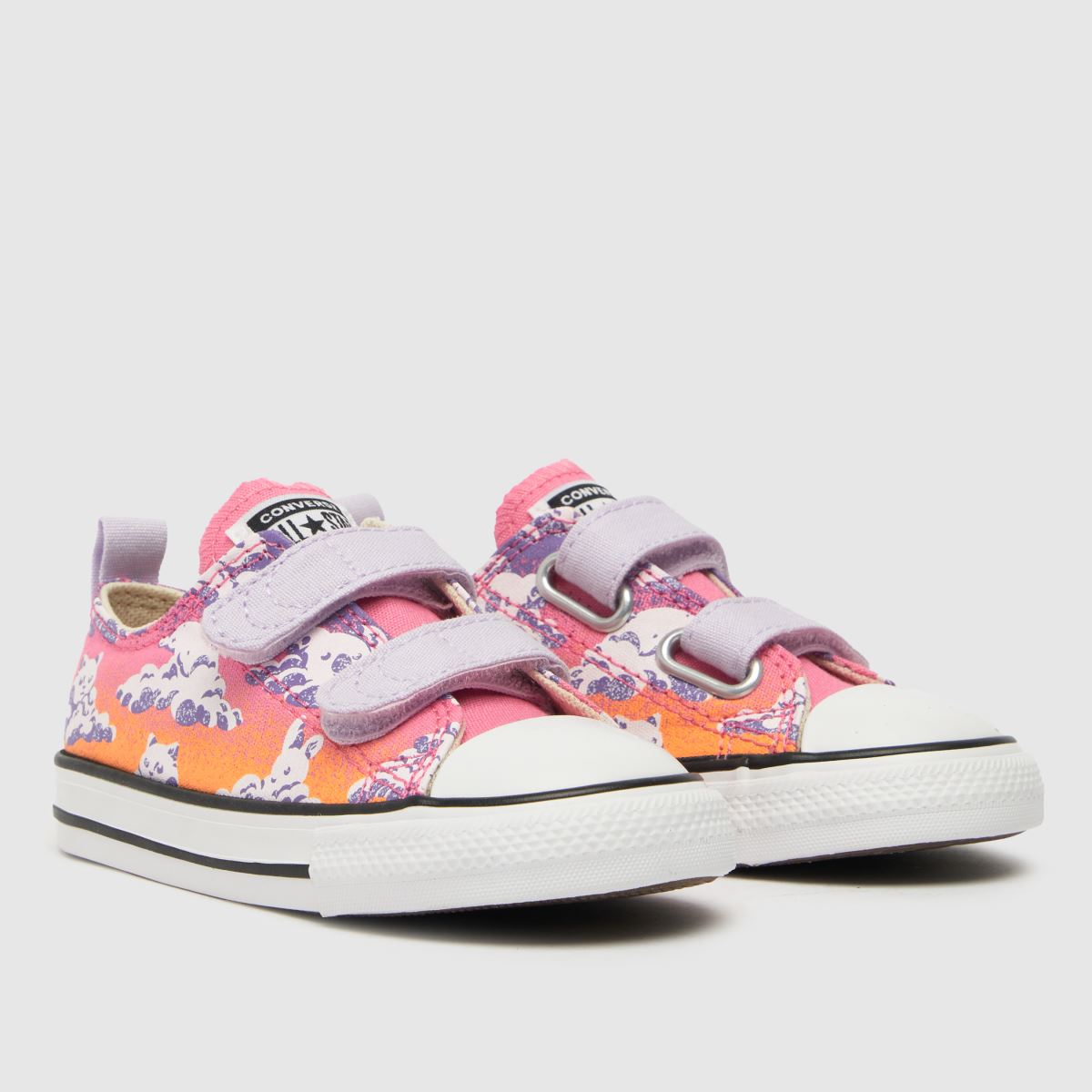 Converse rosa & lila all star lo 2v flickor småbarnsskor