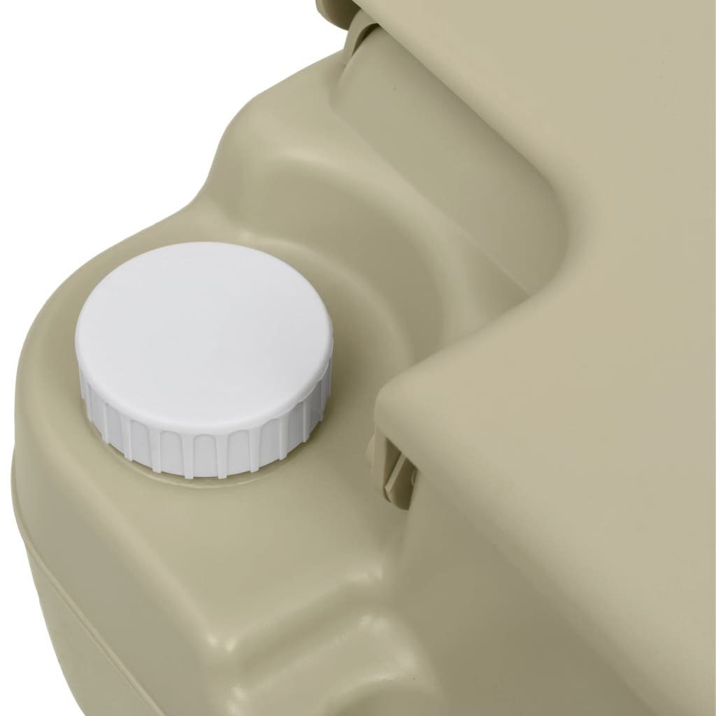 vidaXL Campingtoilette Campingtoilette 10 10L und Handwaschbecken 20L Set Tragbar Grau