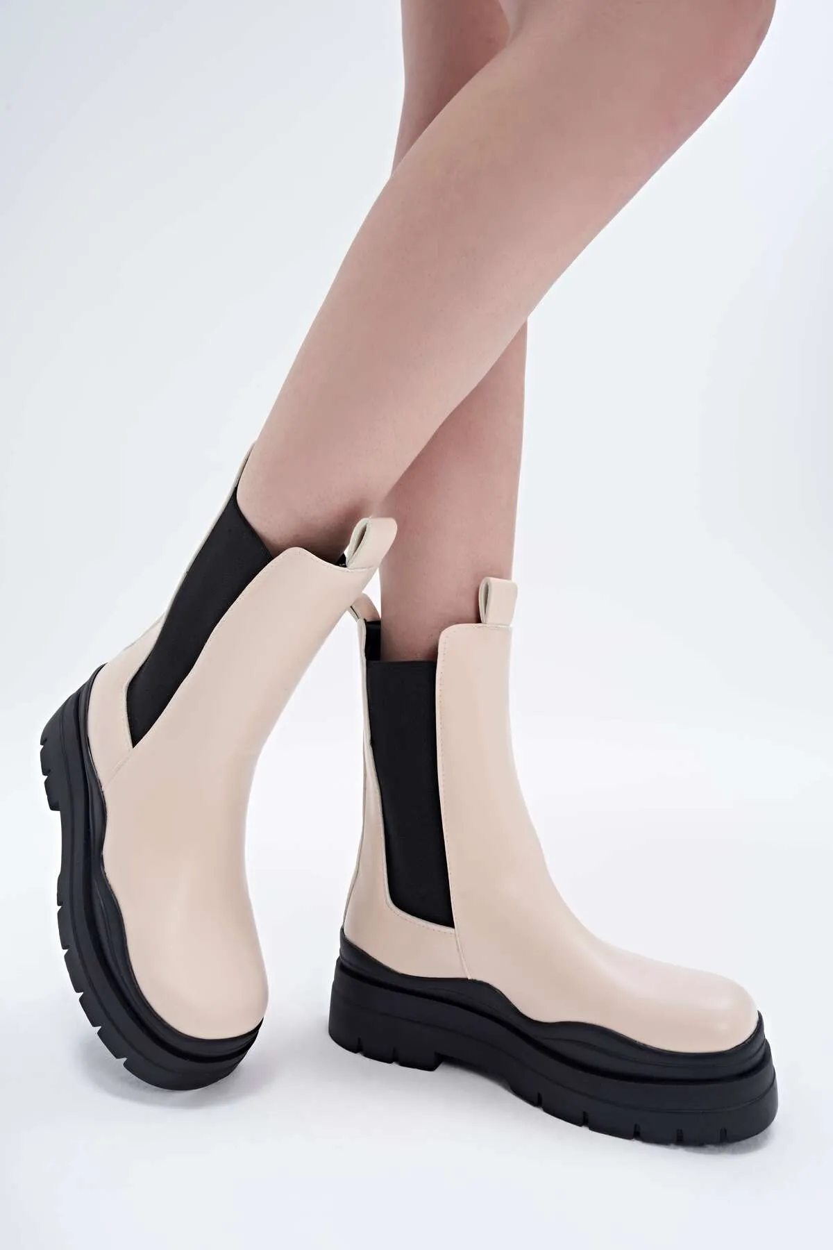 Yaya by Hotiç  Stiefelette - Beige - Flacher Absatz