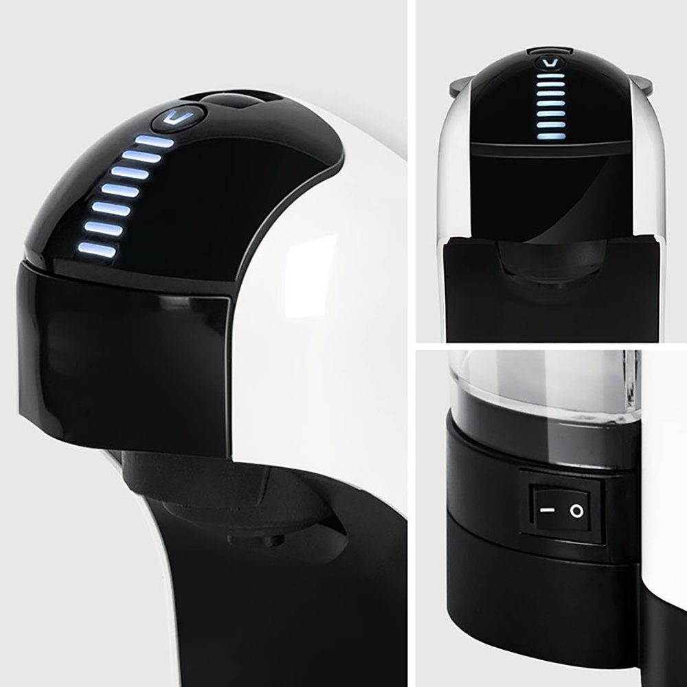 KREATE Kapselmaschine 3-in-1 Kapselkaffeemaschine Dolce Gusto, Nespresso und Kaffeepulver, 1l Kaffeekanne, 25*11*23 CM, Espresso-Kapselmaschine mit Digitaler Touch-Steuerung, 1400W