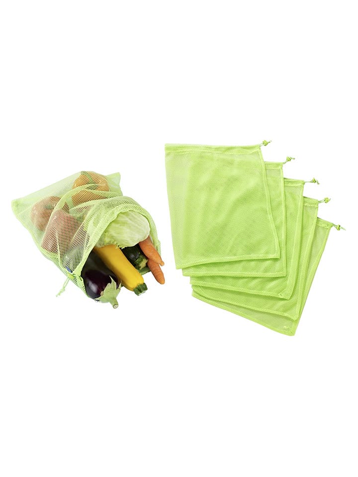 Wenko 5er-Set: Obst- & Gemüsebeutel in Grün - (L)35 x (B)30 cm günstig kaufen onesize