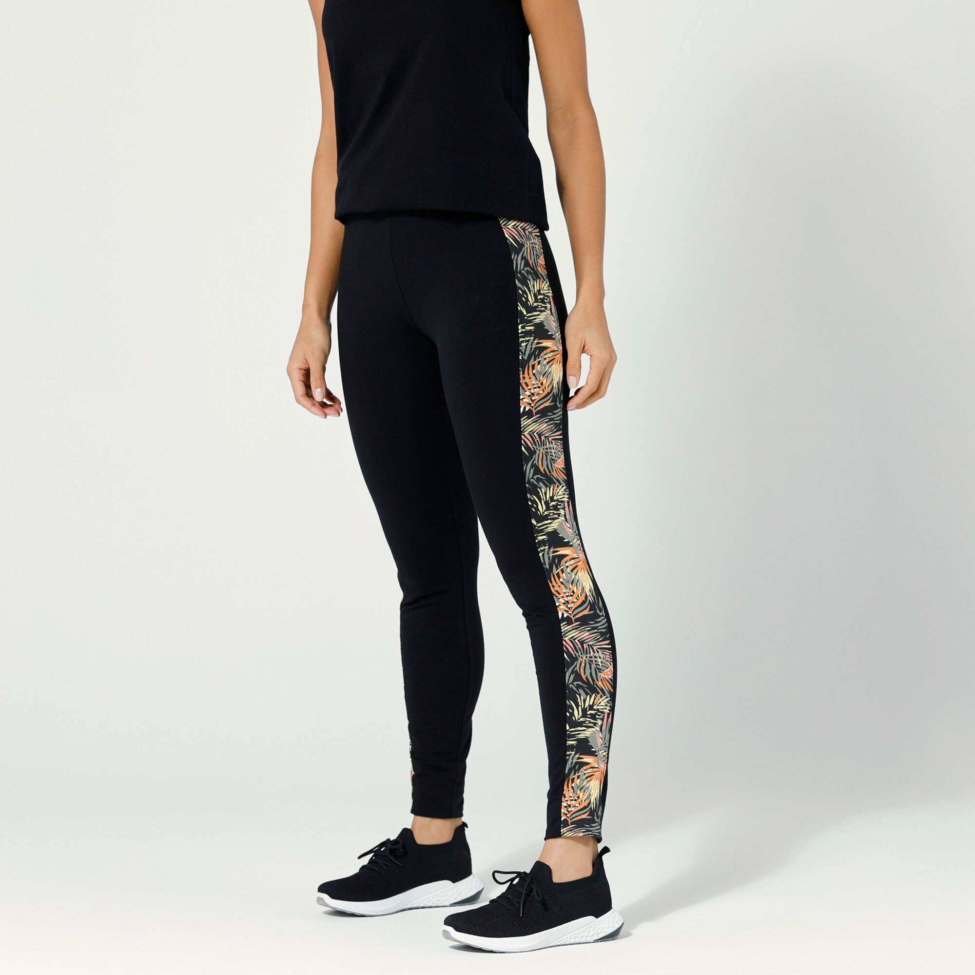 Legging long bande imprimée