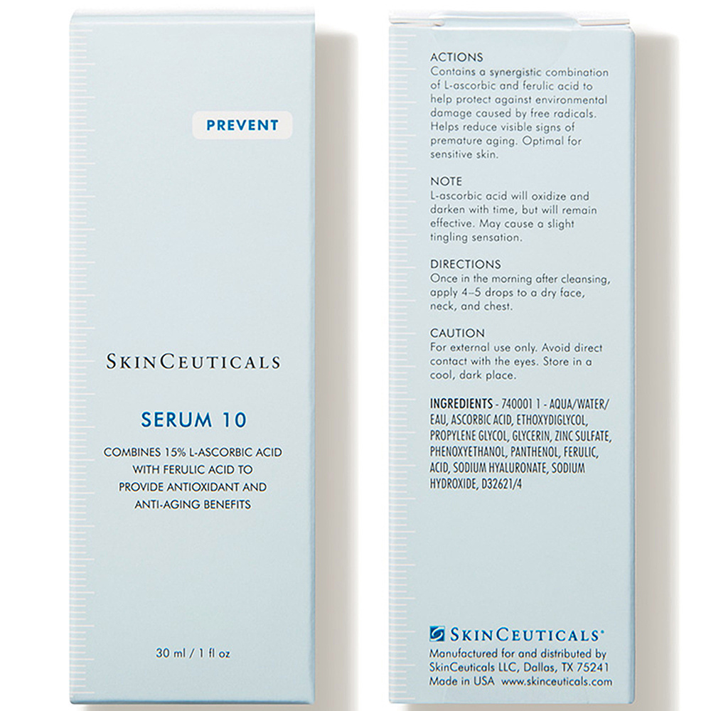 SkinCeuticals SERUM 10 Sérum visage antioxydant à la vitamine C pour peaux sensibles