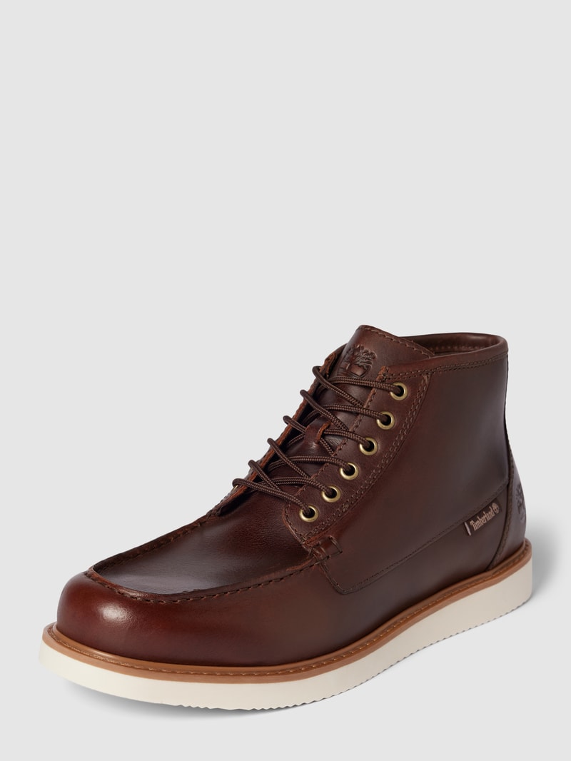 Boots aus Leder Modell 'Newmarket' in dunkelbraun