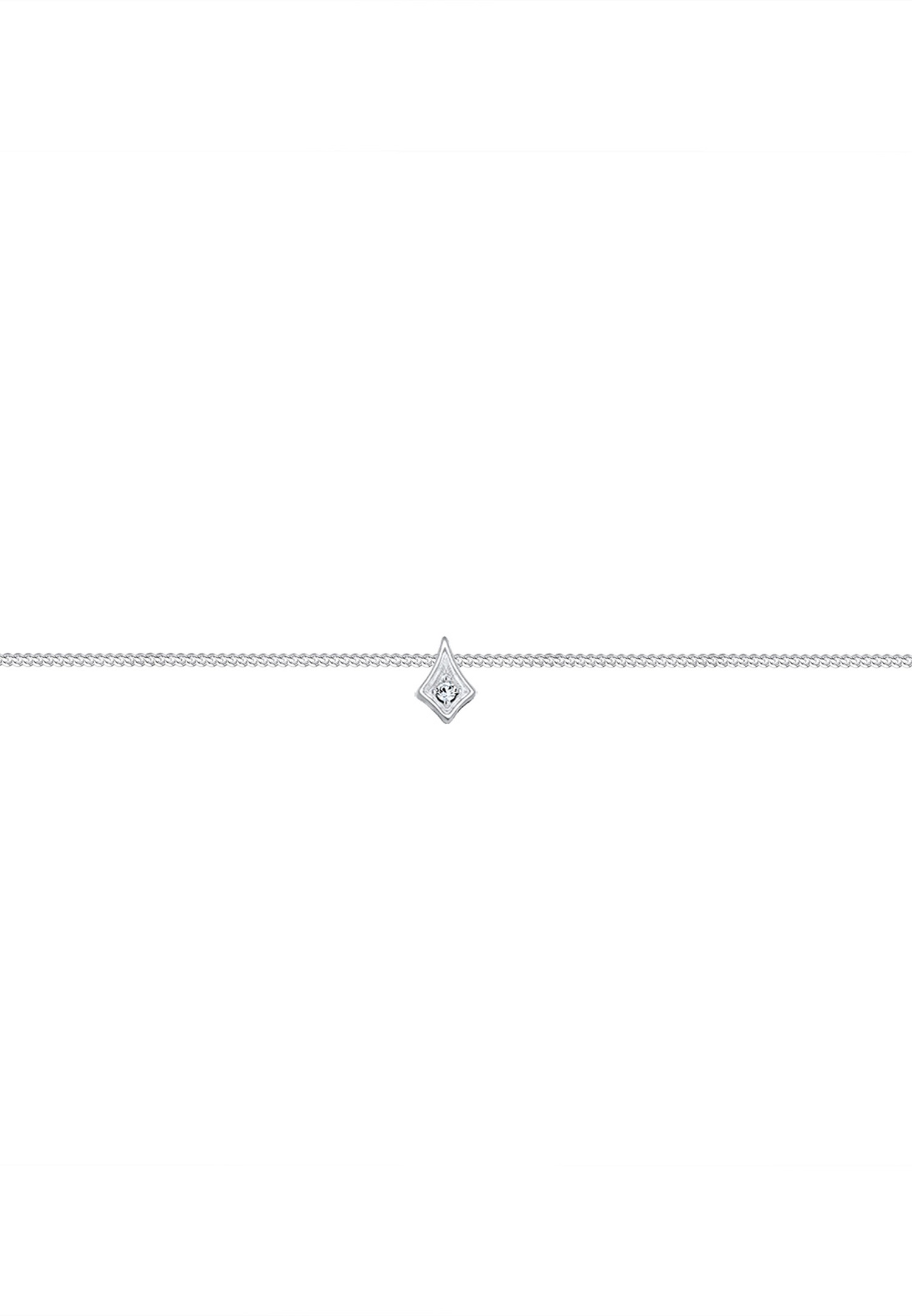 Elli Women's Simple Choker with Crystal - (925/1000) Silver