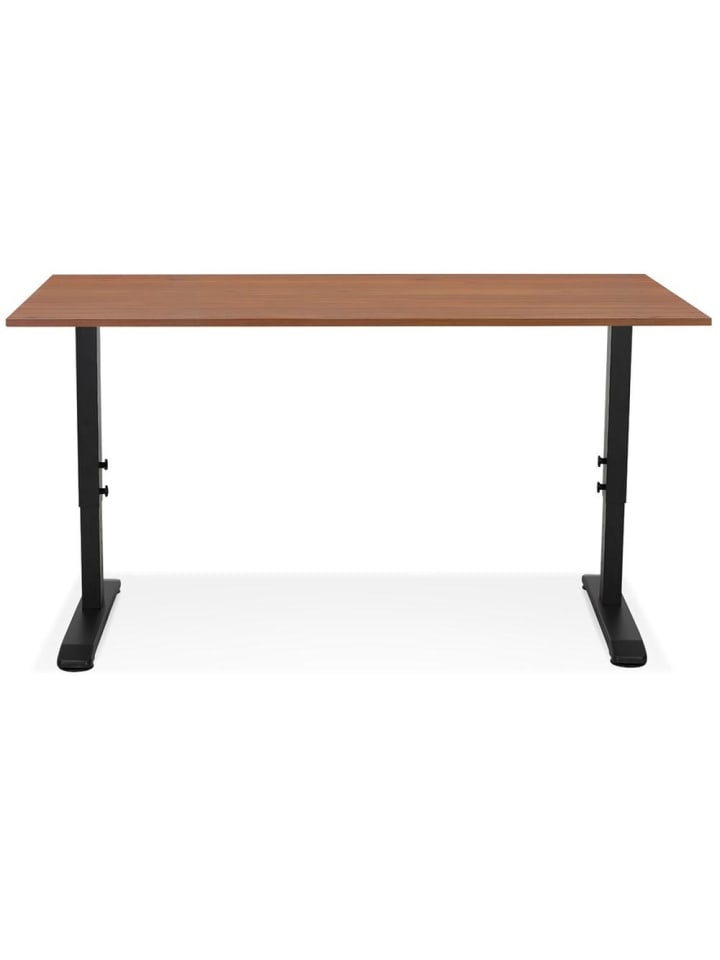 KADIMA DESIGN Schreibtisch höhenverstellbar 160x80 cm, modern funktional in Braun-Schwarz günstig kaufen
