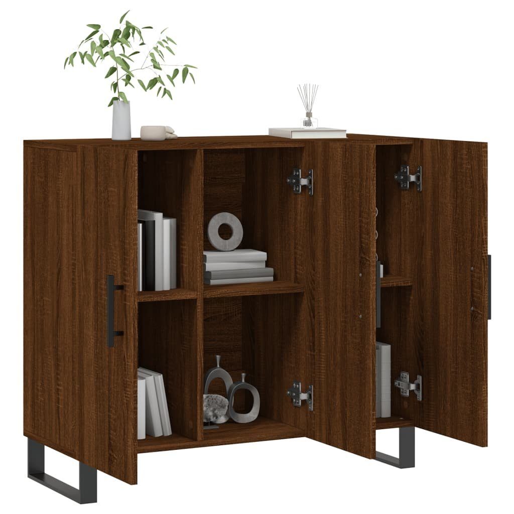 vidaXL Sideboard Sideboard Braun Eichen-Optik 90x34x80 cm Holzwerkstoff (1 St)