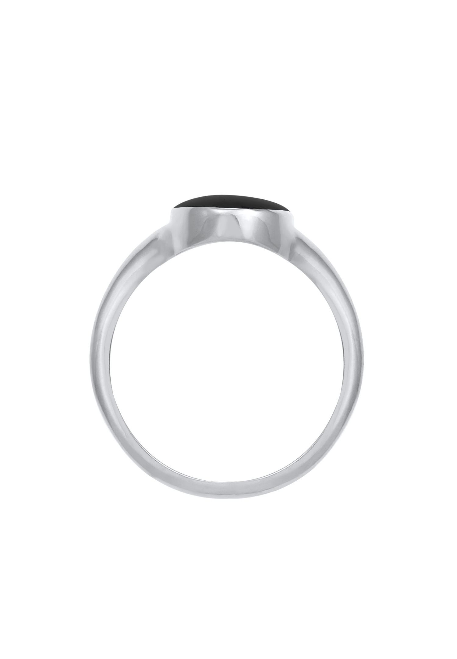 Anello a sigillo ovale classico Elli da donna con smalto in argento sterling 925 placcato oro