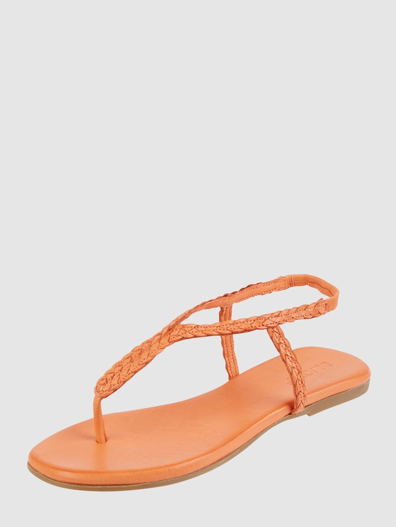 Sandalen aus Leder in orange