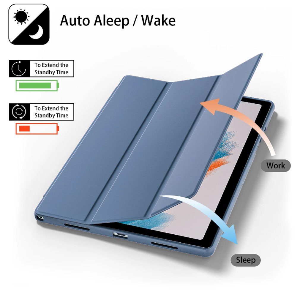 Supobig Tablet-Hülle Hülle für Samsung Galaxy Tab A8 Hülle 10,5 Zoll (SM-X200/205/207)2022, Ultra Dünn Schutzhülle mit Standfunktion,Modische Praktische Smart Auto Schlaf/Wach Funktion Schutzhülle Cover Case Kompatibel mit Samsung Galaxy Tab A8 2021