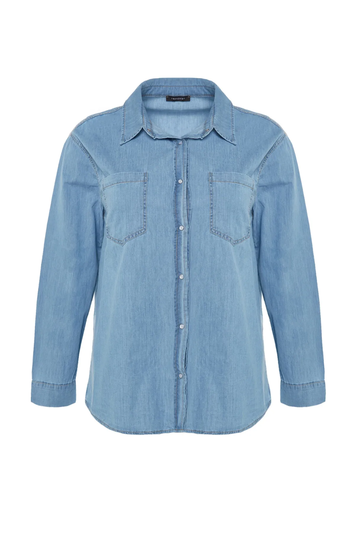 Trendyol Curve  Hellblaues Jeanshemd TBBAW23AX00018