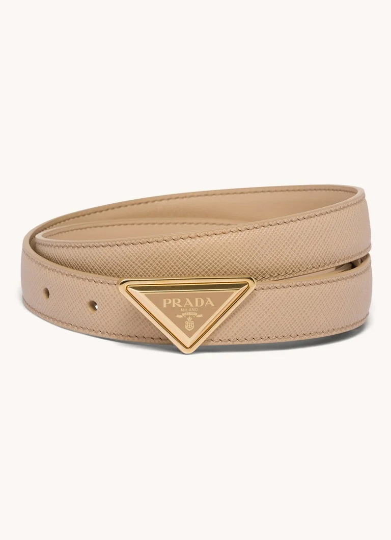 Curea din piele Prada cu logo