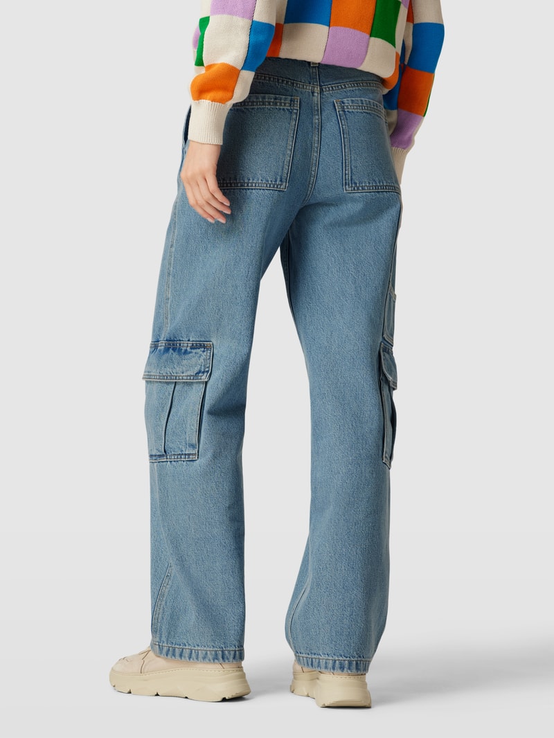 Relaxed Fit Jeans mit Cargotasche in jeans