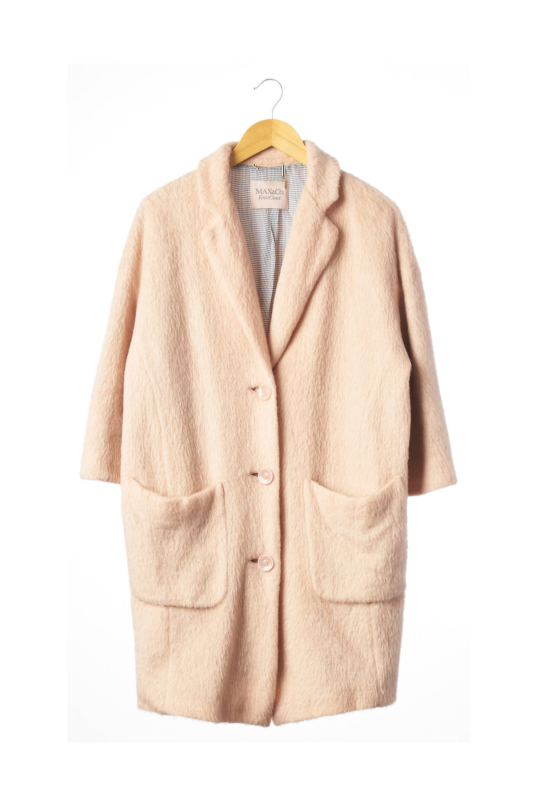 Max   Co Manteaux Longs Femme couleur rose